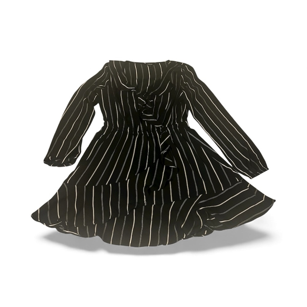 Express Black and White Striped Long Sleeve Dress Size Small